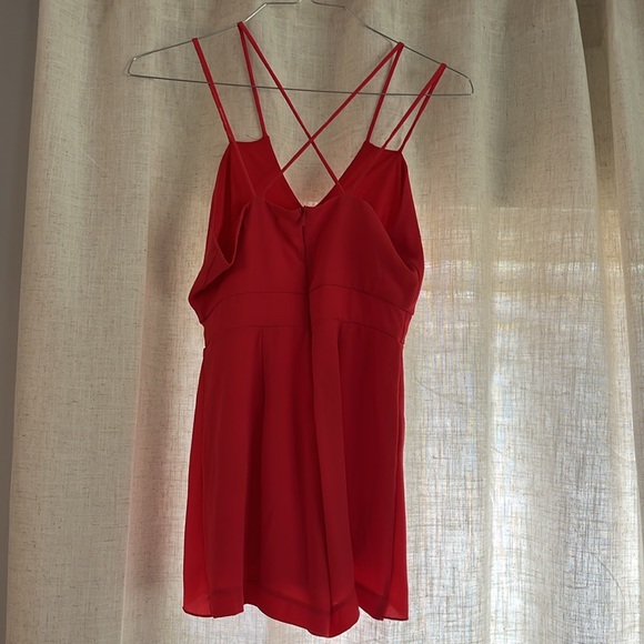 Oxford Sunday red romper - Picture 4 of 5